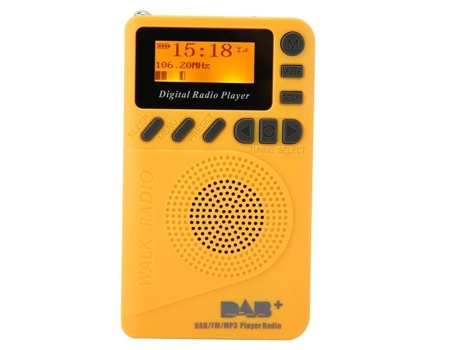 Radio de Bolsillo Portátil HURRISE Radio Fm Portátil Dab/Dab/Fm Radio Digital de Bolsillo con Pantalla LCD de 1,44 Pulgadas Parte de Sonido