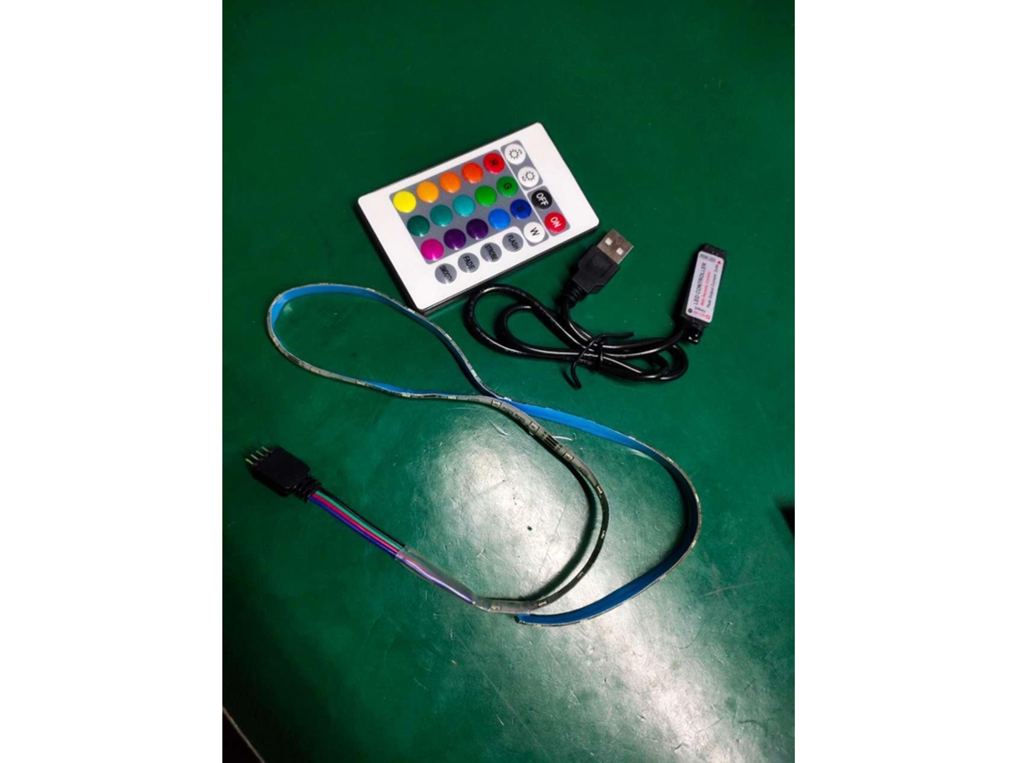 Bj-tiras Led Rgb Usb 5v 16 Cores 4 Modos Impermeáveis Flexíveis Com Controle Remoto