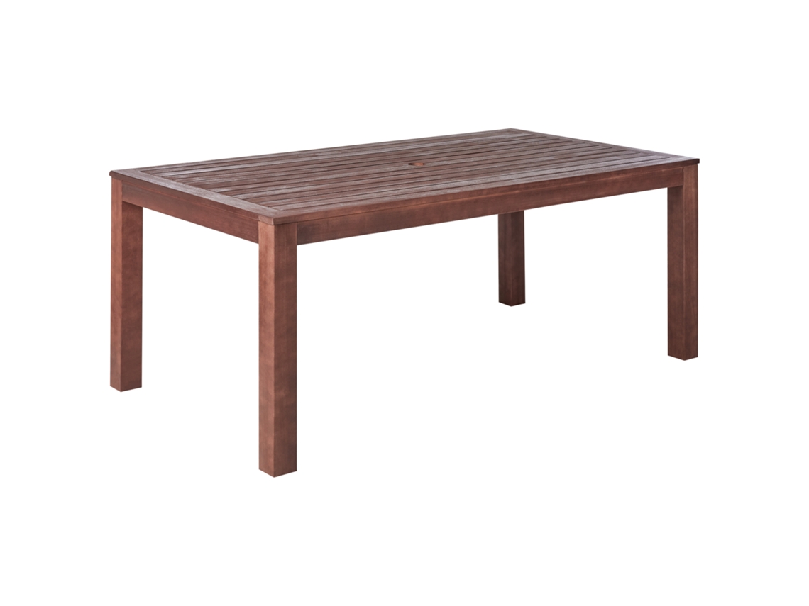 Mesa De Refeição De Jardim Tuscania 180 Cm 100 Cm Madeira De Eucalipto Castanho Escuro