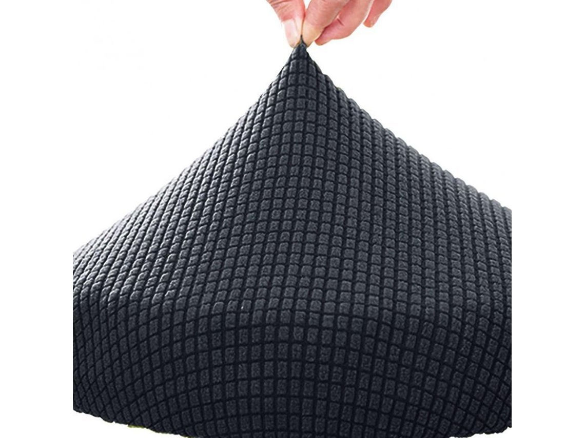 2026-10357-funda De Silla Elástica De Poliéster Lavable Para Taburetes Redondos Hogar Oficina Bar Hotel Gris Oscuro