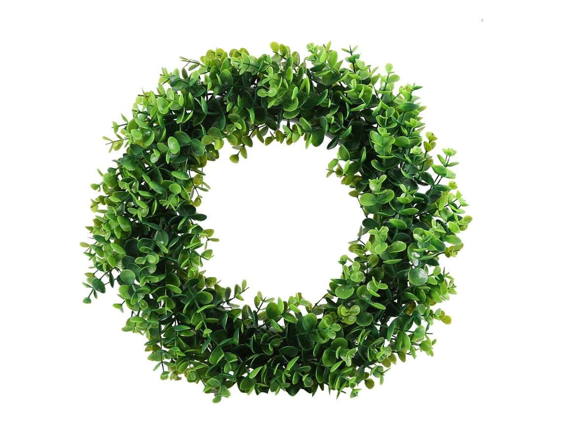 Guirnalda De Hojas Verdes De 40 Cm Para Puerta, Pared, Ventana, Decoración Del Hogar, Boda, Fiesta.