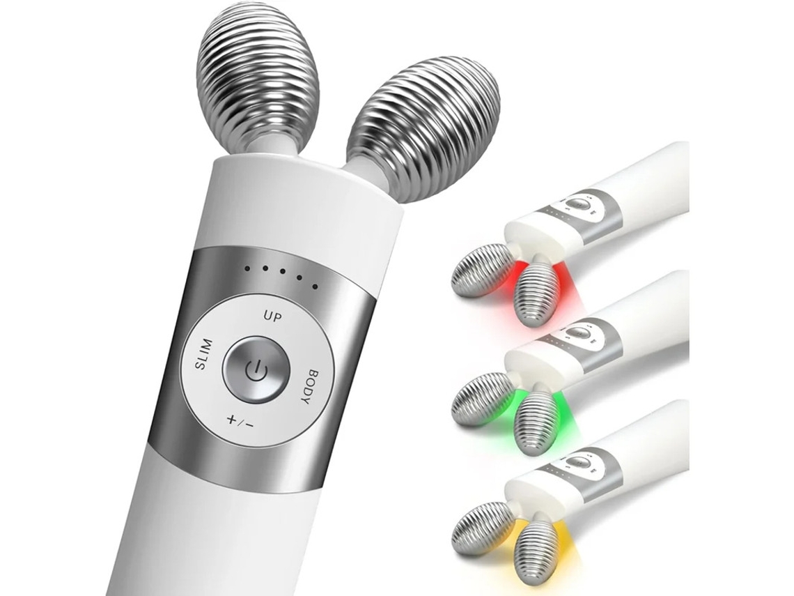 Dispositivo facial de microcorriente de 3 luces con la última tecnología de luz roja de 660 nm para el rejuvenecimiento de la piel y la reducción del enrojecimiento.