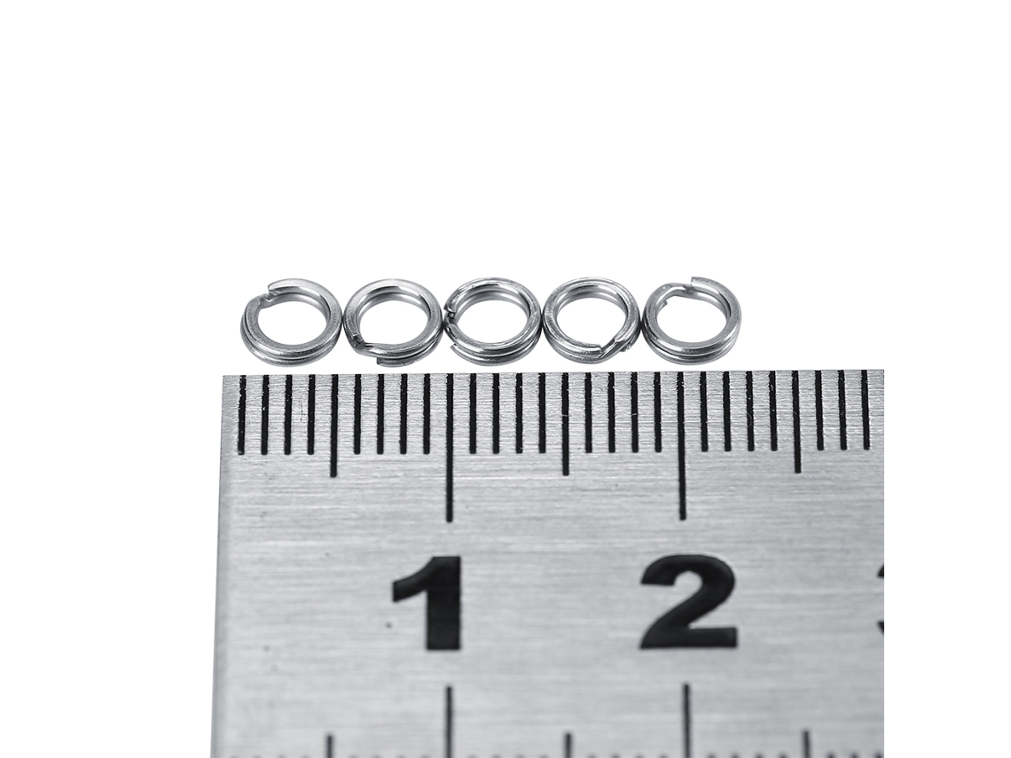 100pcs Anillo Separador De Acero Inoxidable De Doble Círculo Para Anzuelos Y Accesorios De Pesca (4)