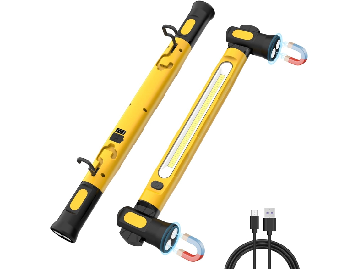 Barra De Luz De Trabalho Para O Capô, Barra Led Magnética De 3000 Lumens Com Ganchos, Luminária Recarregável E Sem Fios Para O Capô (5200 Mah)
