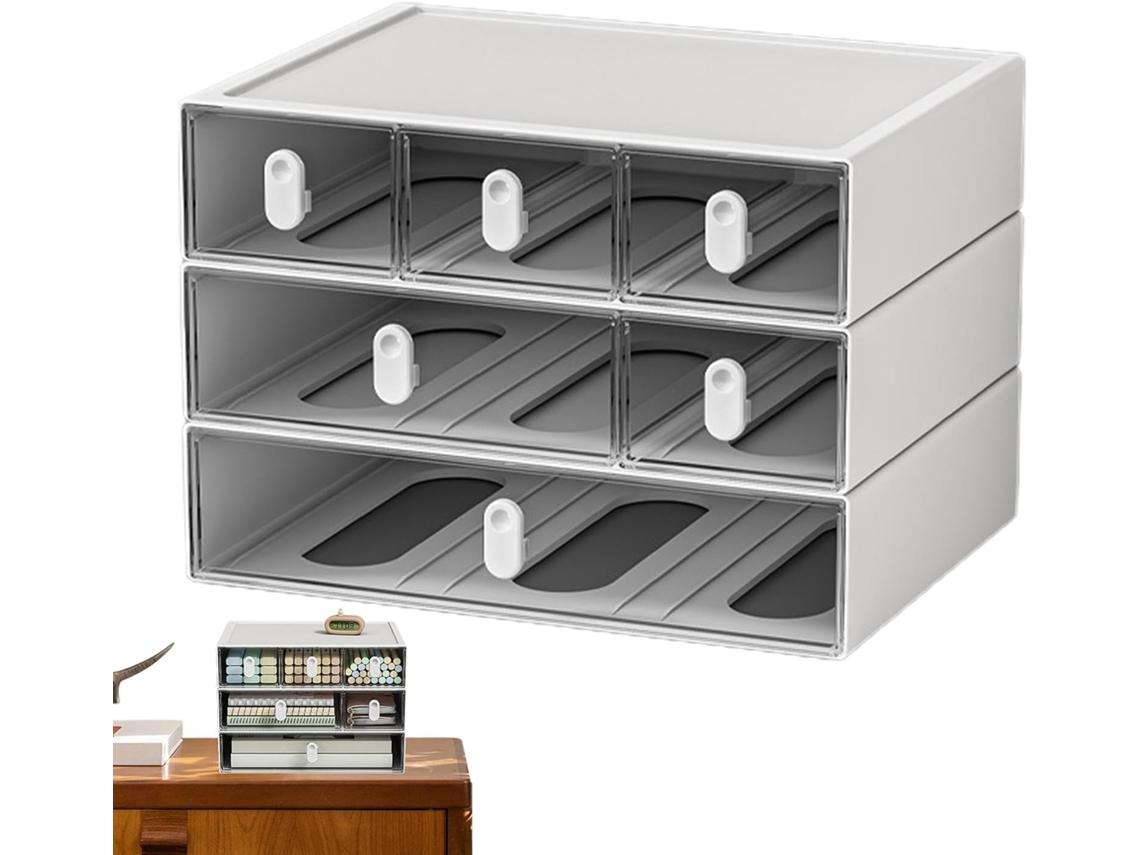 Cajones De Escritorio Apilables, Organizador De Un Solo Cajón