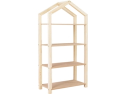 Estante BENLEMI Tally (Marrón - Aglomerado Abedul Natural - 39x77x152 cm)