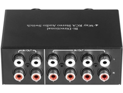 Selector De Audio Estéreo Rca Bidireccional De 4 Vías 2
