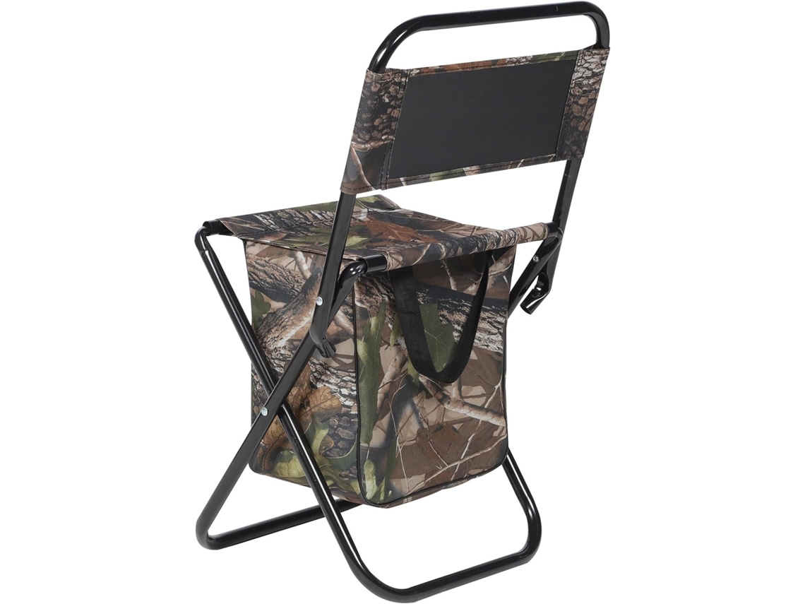 Silla de camping ligera y plegable con respaldo cómodo, para uso en exteriores.
