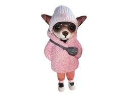 Figura Decorativa De Perro De Resina, Adorno De Pie, Juguete, Regalo De Navidad Para El Hogar Y La Sala De Estar.