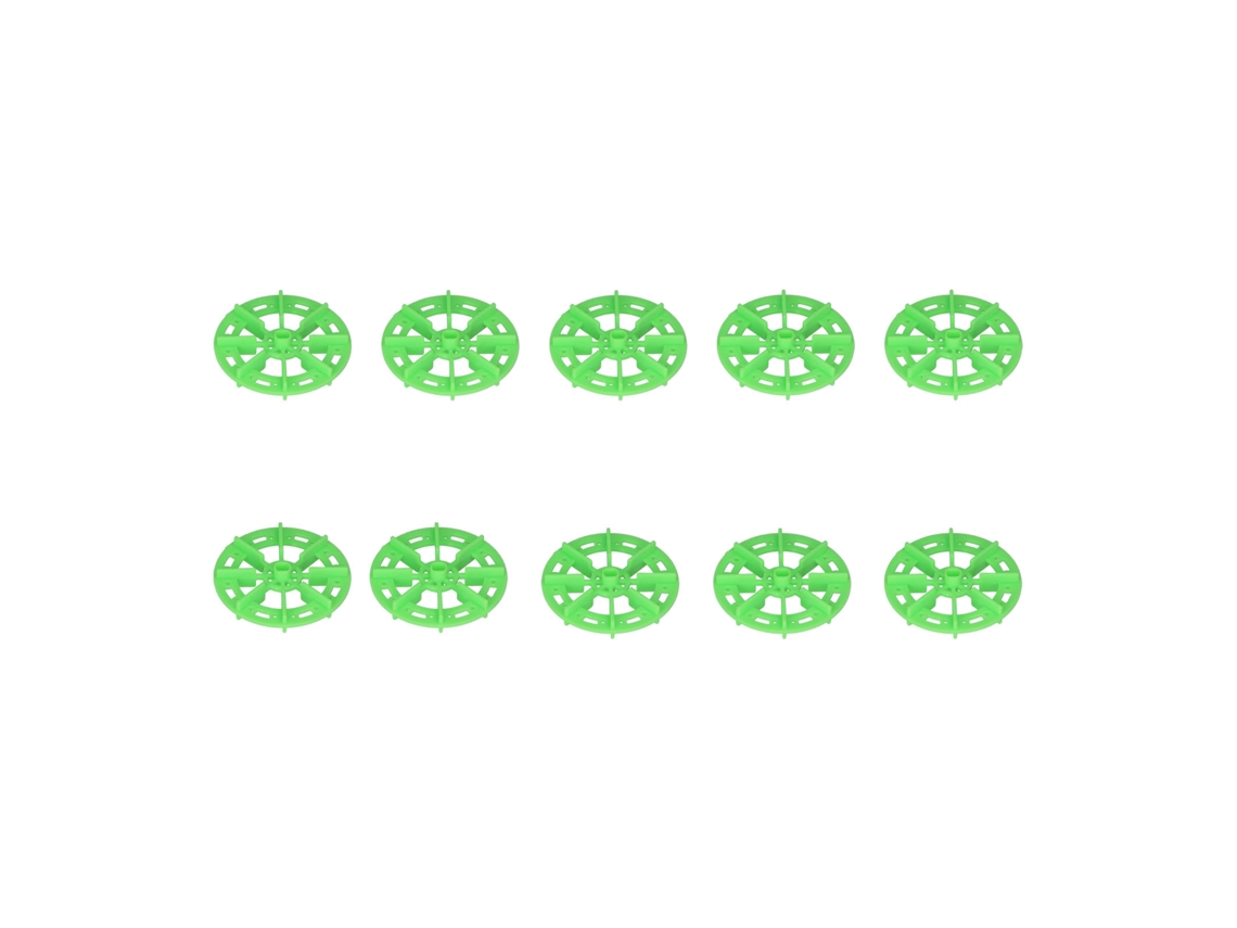 10 Piezas De Neumáticos De Paddle De 52mm Verdes Accesorios De Reemplazo Para Coches De Control Remoto