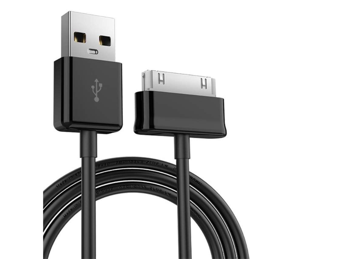 Cable USB de 30 pines/cable de carga para sincronización de datos Negro 1 m Samsung P1000