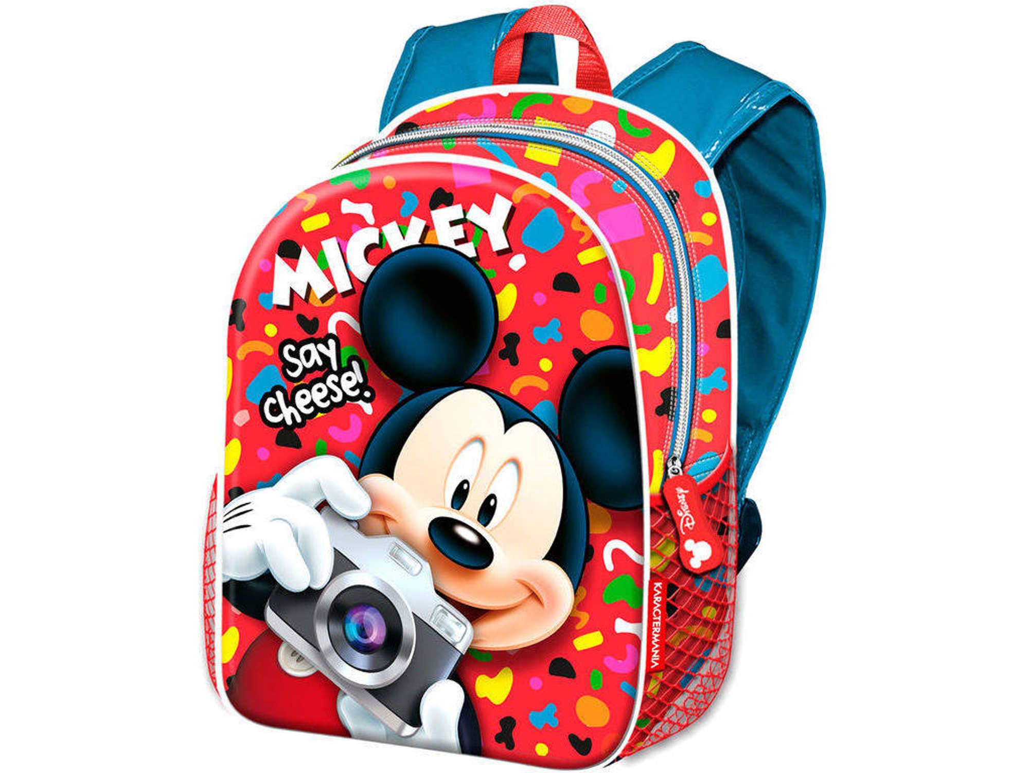 Mochila KARACTERMANIA Mickey Disney Say Cheese Rojo (40x31x15cm - Poliéster)