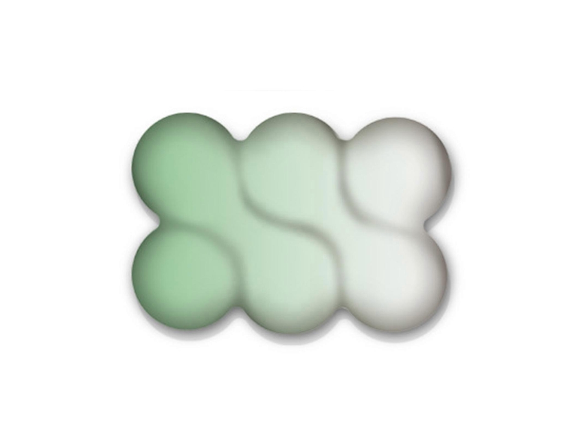 Alfombrilla de ratón suave con reposamuñecas, almohadilla ergonómica para teclado y ratón, de espuma viscoelástica, con degradado verde y blanco. Chennnls