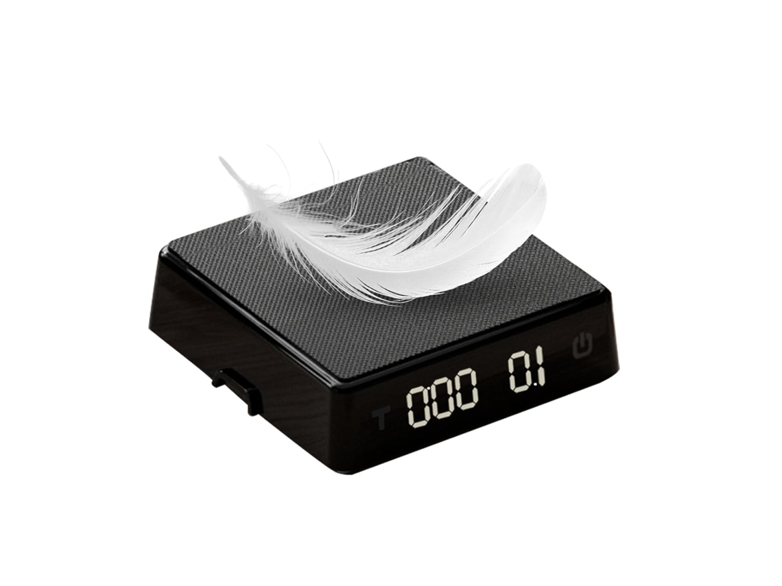 Báscula de café profesional con pantalla digital, precisión de 0,1 gramos, ideal para pesar granos de café, café molido y productos de panadería. Csyy