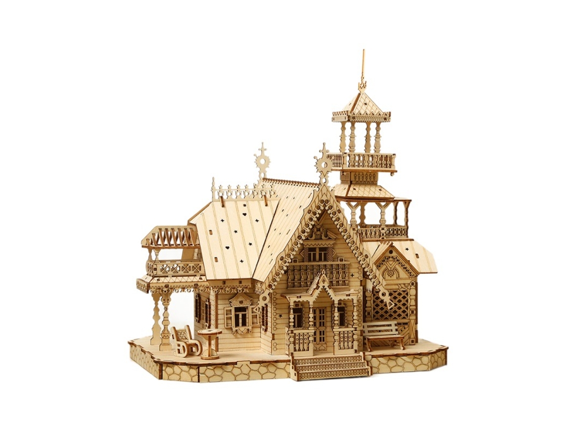 Rompecabezas de madera 3D Villa Castillo Real