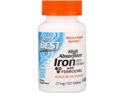Té DOCTOR'S BEST Ferro De Alta Absorção (120 tabletes)