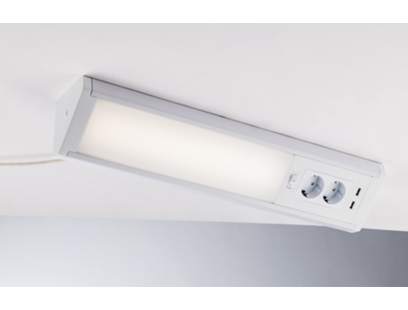 Mueble bajo pared HABILIS LED blanco 15W 4000K (luz natural) con enchufe schuko y USB