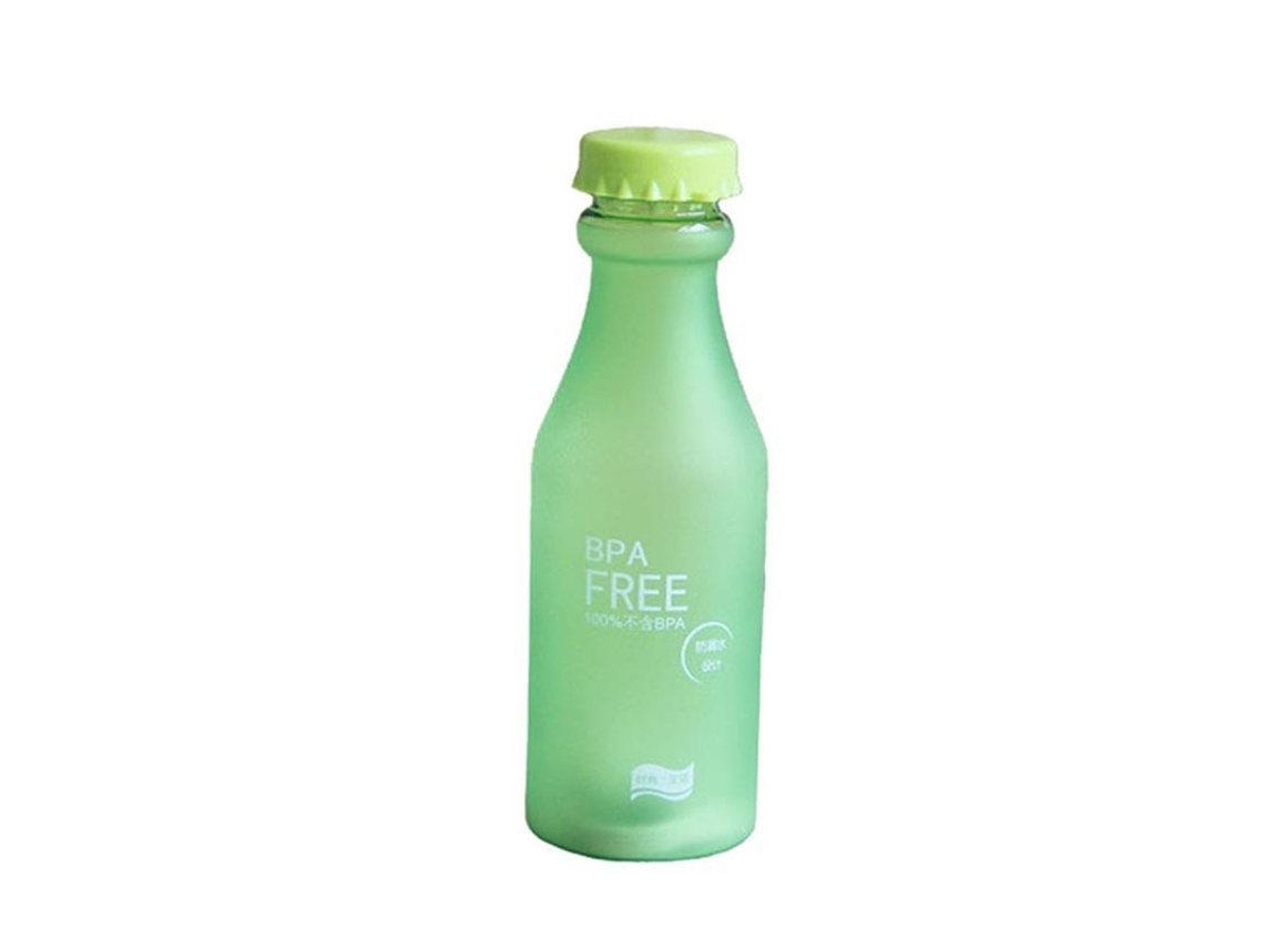Botella de agua deportiva mate Rebe-Linjou, duradera y portátil para deportes, correr y actividades al aire libre (verde)