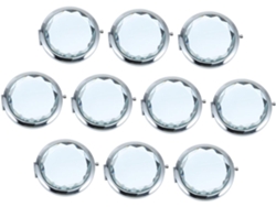 Lot De 10 Miroirs Cosmétiques Compactos Double Face Pliables, Miroir De Poche De Voyage Blanc