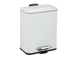 Relaxdays Caixote Do Lixo Para Casa De Banho, 5 L, Com Soft-close, Acabamento Mate, Interior Amovível, Branco