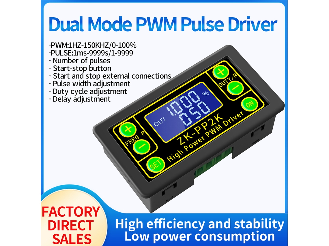 Generador De Señales Pwm Zk-pp2k Para Motor Led Valvula Solenoide