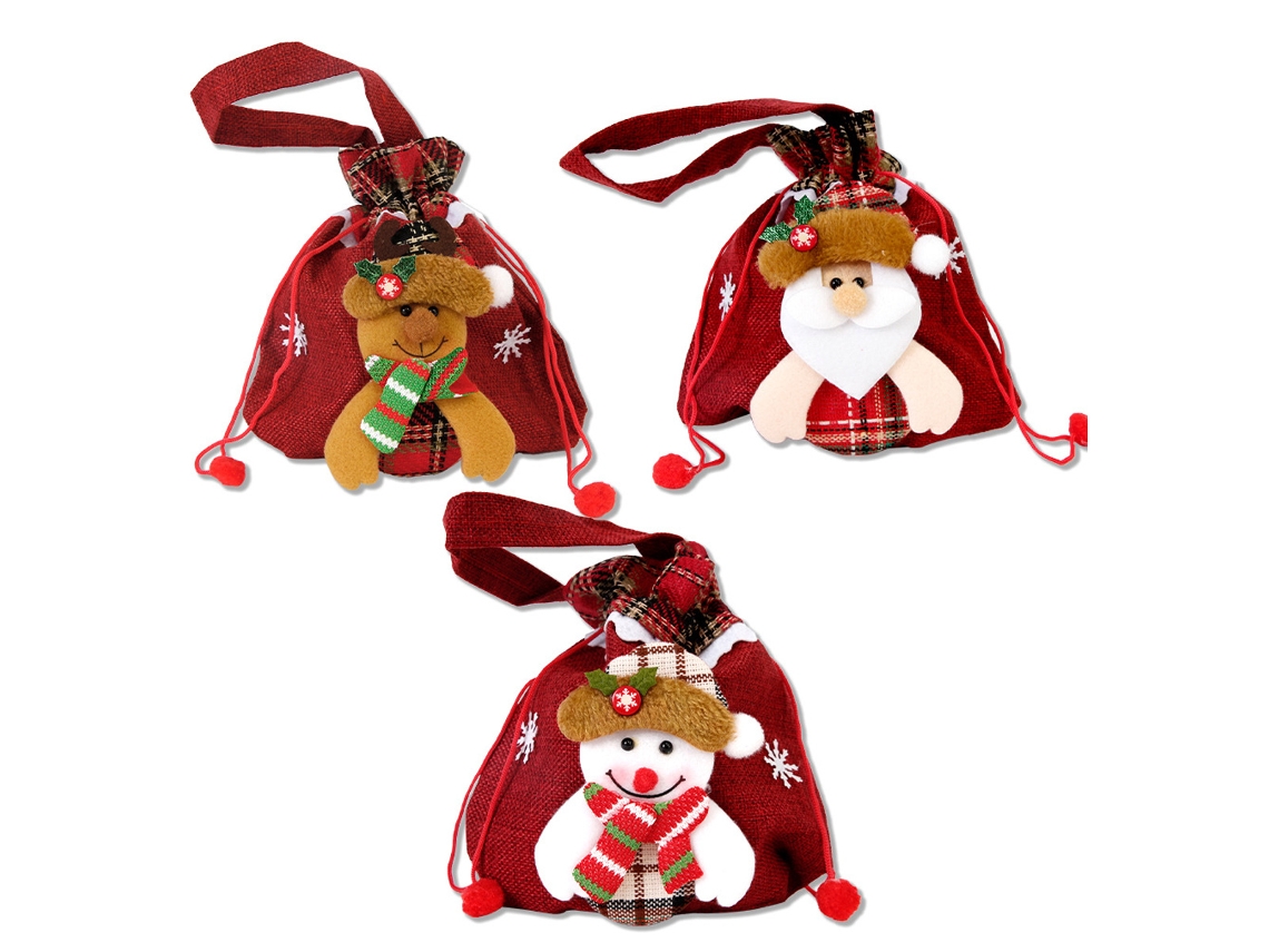 Bolsas de Regalo de Navidad 3 Piezas para Decoración JEIIBRZUI
