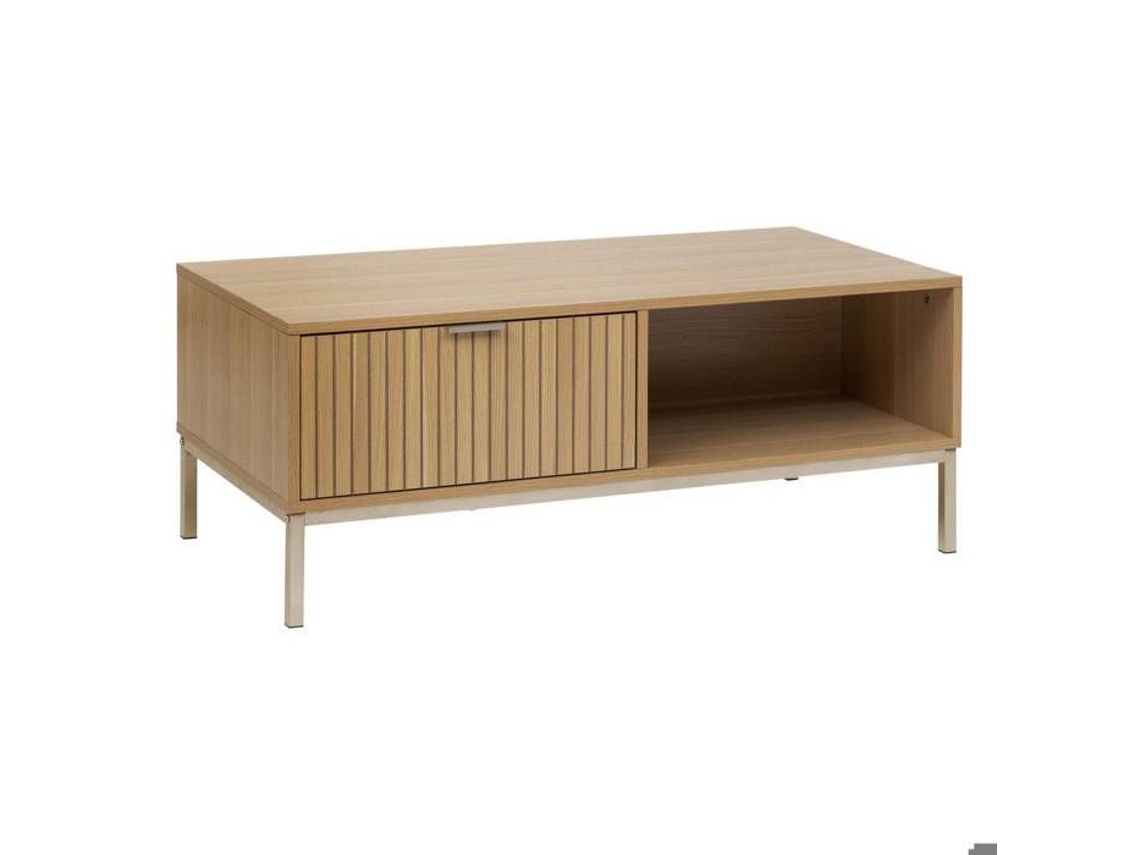 5five Mesa Baja Tasso Efecto Madera Natural 100x40cm