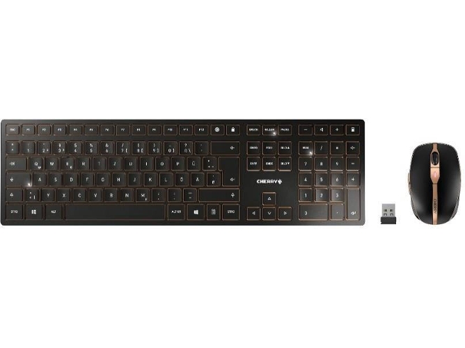 Teclado CHERRY DW 9000 Slim (Inalámbrico - Layout US - Teclado Numérico)