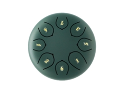 Pandereta De Acero De 6 Pulgadas Y 8 Tonos Instrumento De Percusión Adecuado Para Principiantes (Verde) CUICH
