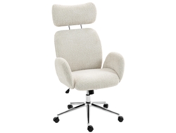 Silla De Oficina Ergonómica, Giratoria, Con Altura Y Reposacabezas Ajustables, Función De Balanceo, Color Gris.
