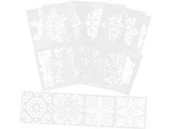 16 Plantillas De Pintura Diy, Plantillas De Mandala Reutilizables Para Decoración