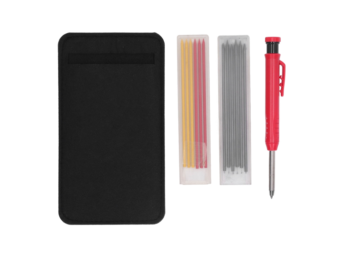 Kit De Portaminas Para Carpintero Con Sacapuntas Y Recambios De 2,8 Mm Para Marcar Madera.