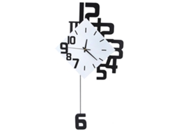 Reloj De Pared De Hierro Forjado Estilo Nórdico Colgado Con Péndulo Para Sala O Bar