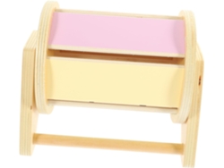 Tambor De Madera Educativo Montessori Con Textiles Para Niños Y Niñas Actividades De Desarrollo Y...
