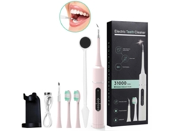 Irrigador Oral Elétrico Portátil para Remover Cálculo Dental Limpador de Dentes-Rosa GERTIZ