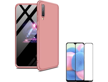 Funda y Protector de Pantalla Samsung A30s PHONESHIELD Slim Armor 360º / Flexguard Full Rosa