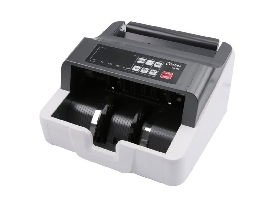 Contador de dinero Olympia con batería recargable. Contador de monedas apto para conteo móvil. Prueba de UV Mg.