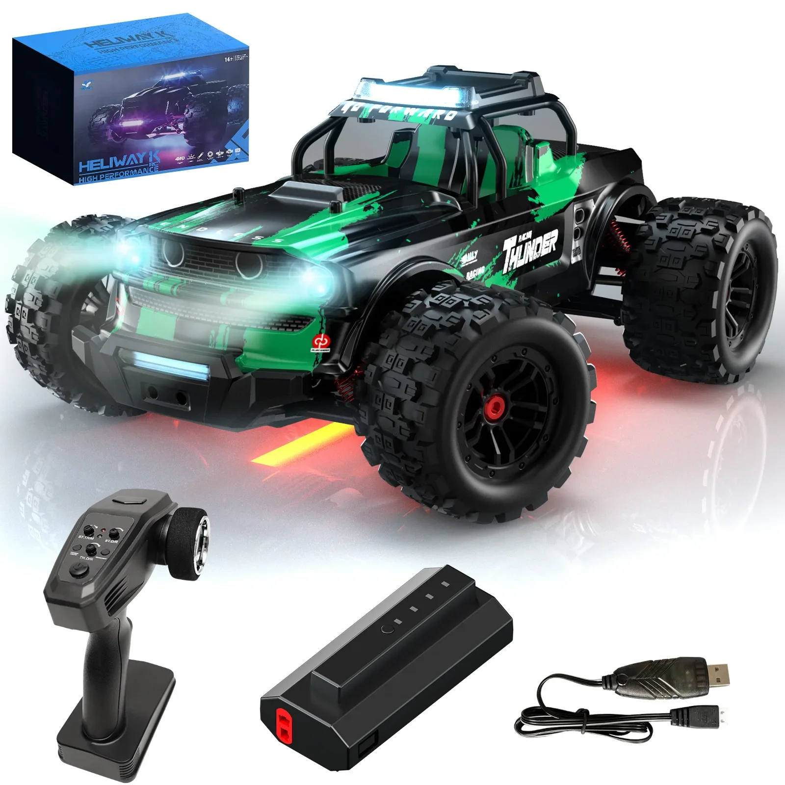 Coche De Control Remoto De 45 Km/h, 2,4 G, Alta Velocidad, Escala 1:14, Todoterreno, Escalada, Deriva, Monster Truck