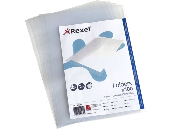 Fundas REXEL 21674090 (210x297 mm - Transparente - Polipropileno - A4)