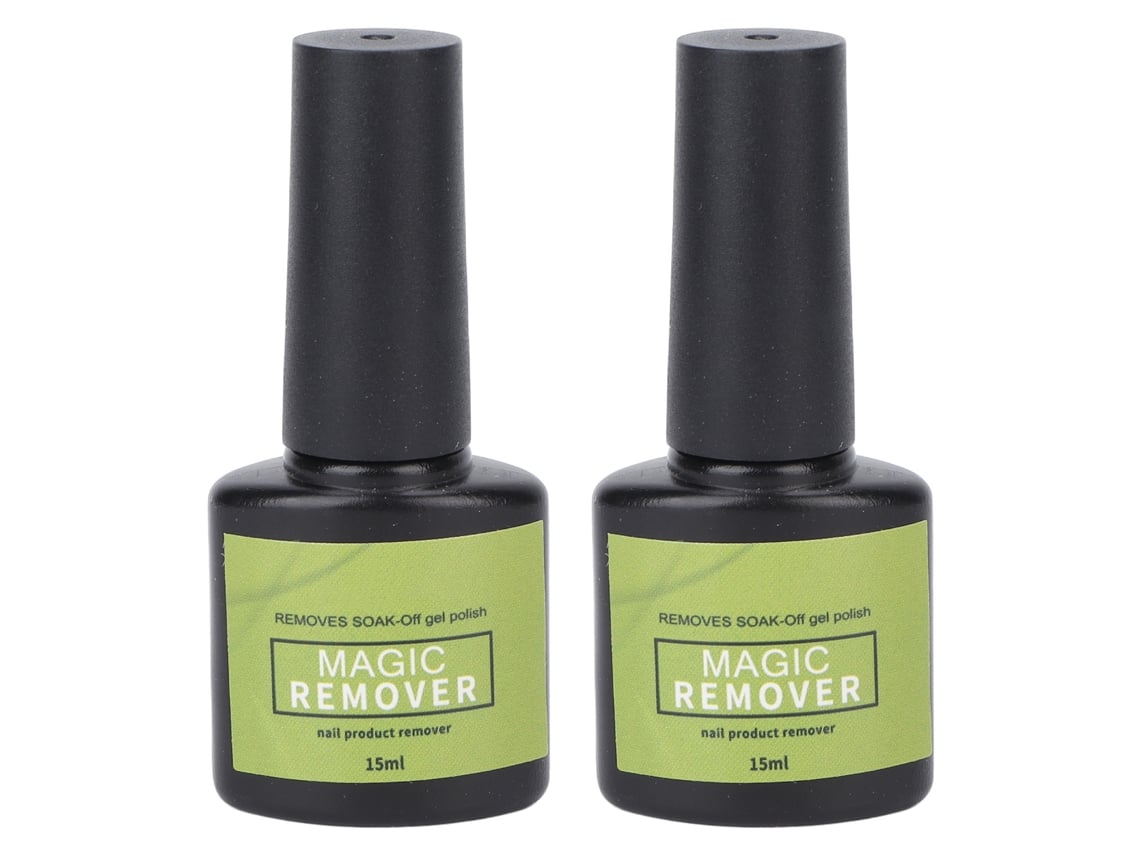 Quitaesmalte en gel Rebe - 2 unidades de 15 ml cada una, con una fragancia suave, rápido y seguro, producto de limpieza profesional.