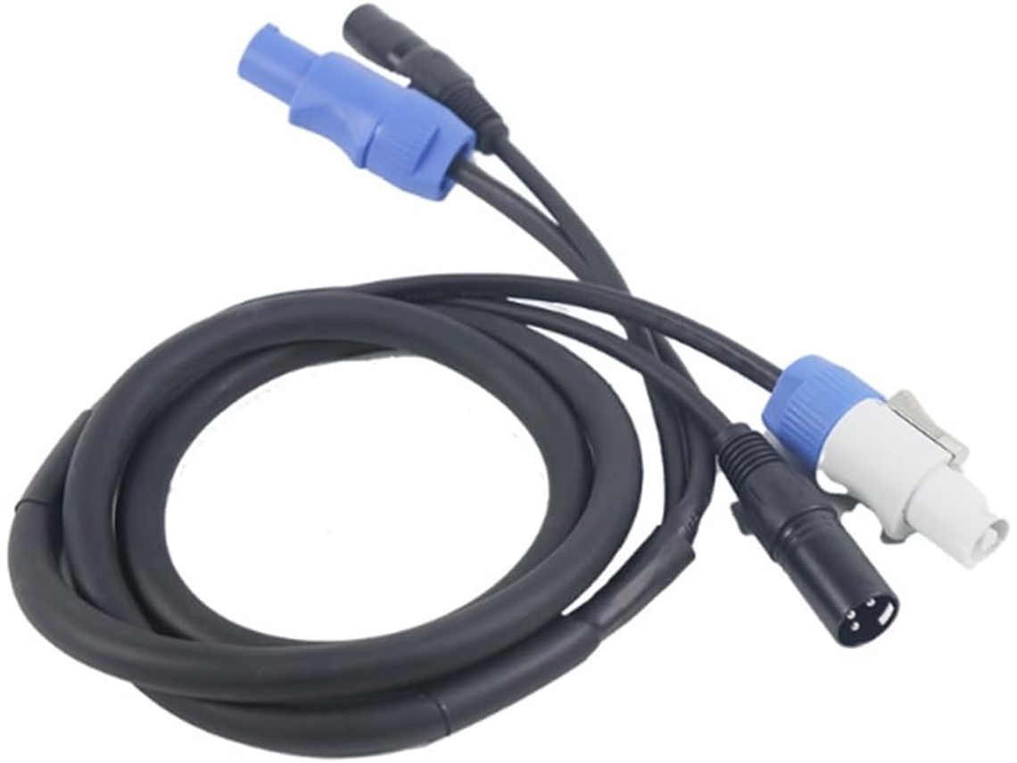 Conector Combinado Powercon Y Señal Xlr Para Conexión De Fuente De Alimentación En Tránsito.