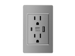 Enchufe de pared con USB C 2.1a 15a (sin marca)