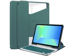 Capa Para Samsung Galaxy Tab S9 Com Ranhura Para Caneta Adicionar Teclado Português Verde Escuro