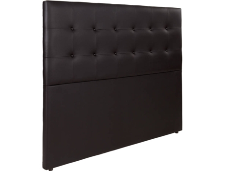 Cabecero DHOME Capitoné (Negro - Tela y Polipiel - 105 x 8 x 120 cm)