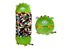 Saco De Dormir Para Niños 2 En 1 Divertido Animal De Dibujos Animados Con Almohada Plegable 135*50Cm CHRUI Verde