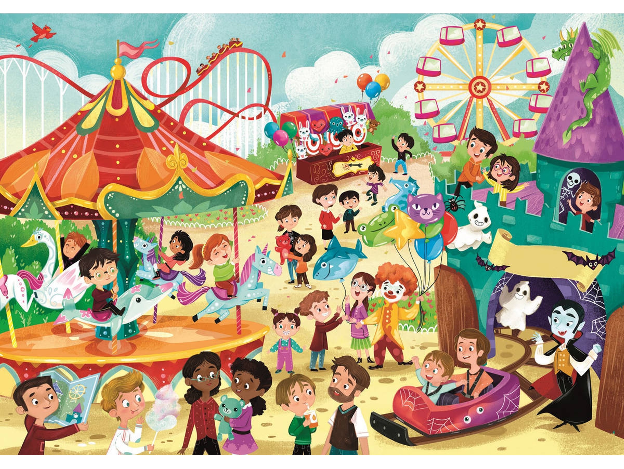 Puzzle CLEMENTONI Parque de Diversiones (60 Piezas)