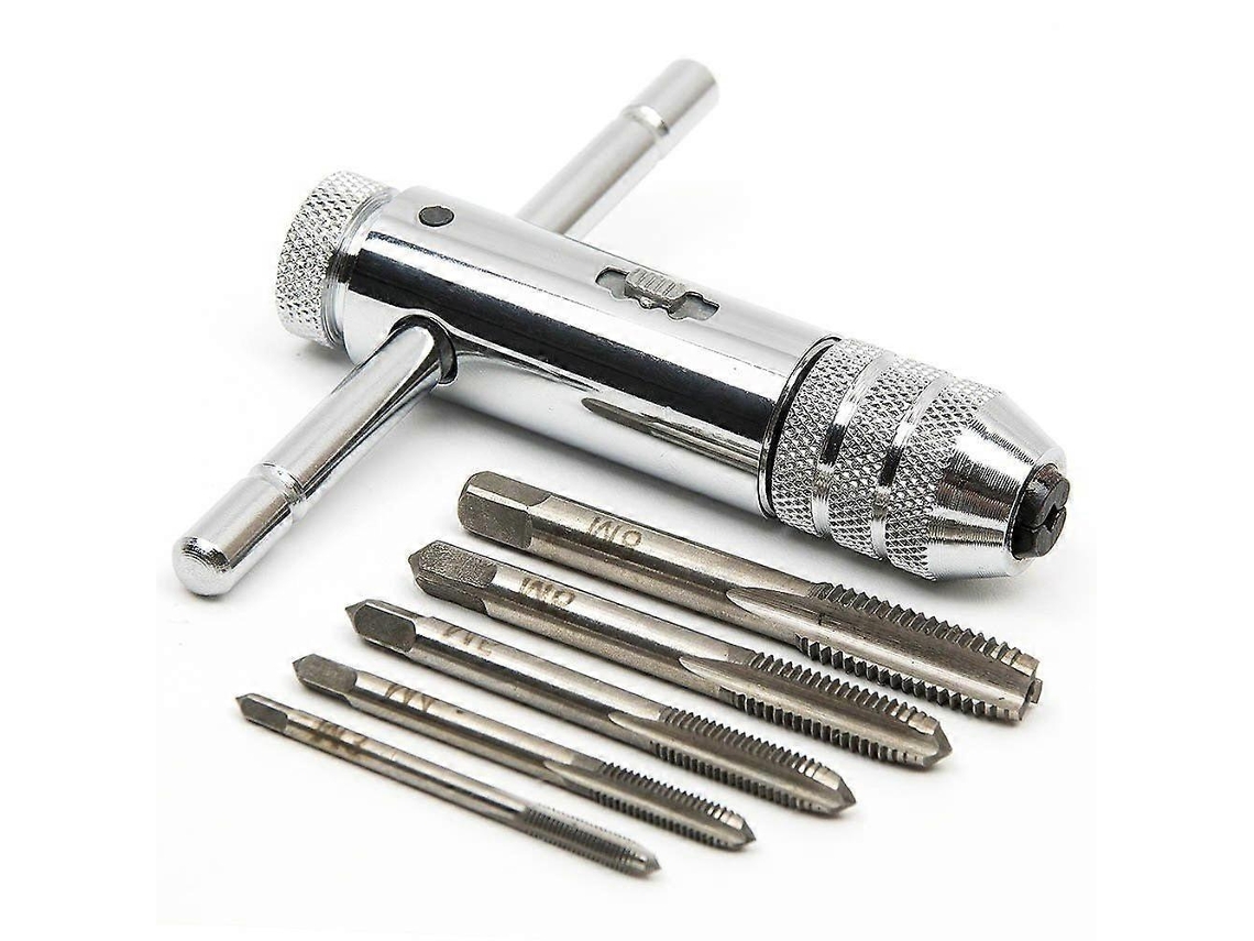 Conjunto De Brocas Métricas M3-m8 Con Llave De Trinquete Reversible Ajustable Para Roscado