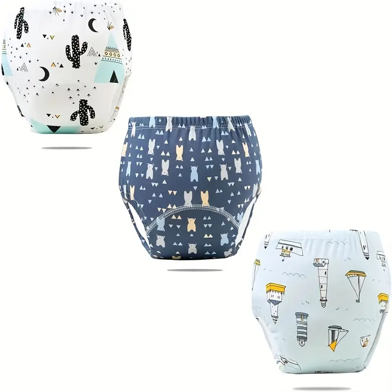 Pañales lavables para bebé, calzoncillos de entrenamiento, 3 unidades, talla 100 01 Siurn (aptos para gatos de 16 a 26 años)