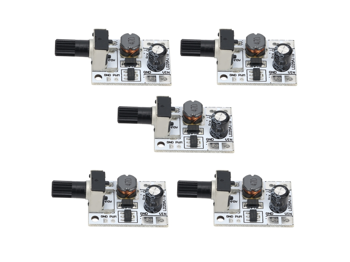 Controlador Pwm, Atenuador De Brillo Ajustable, Controlador Led, Dc 6-24v, 20w, 5 Unidades
