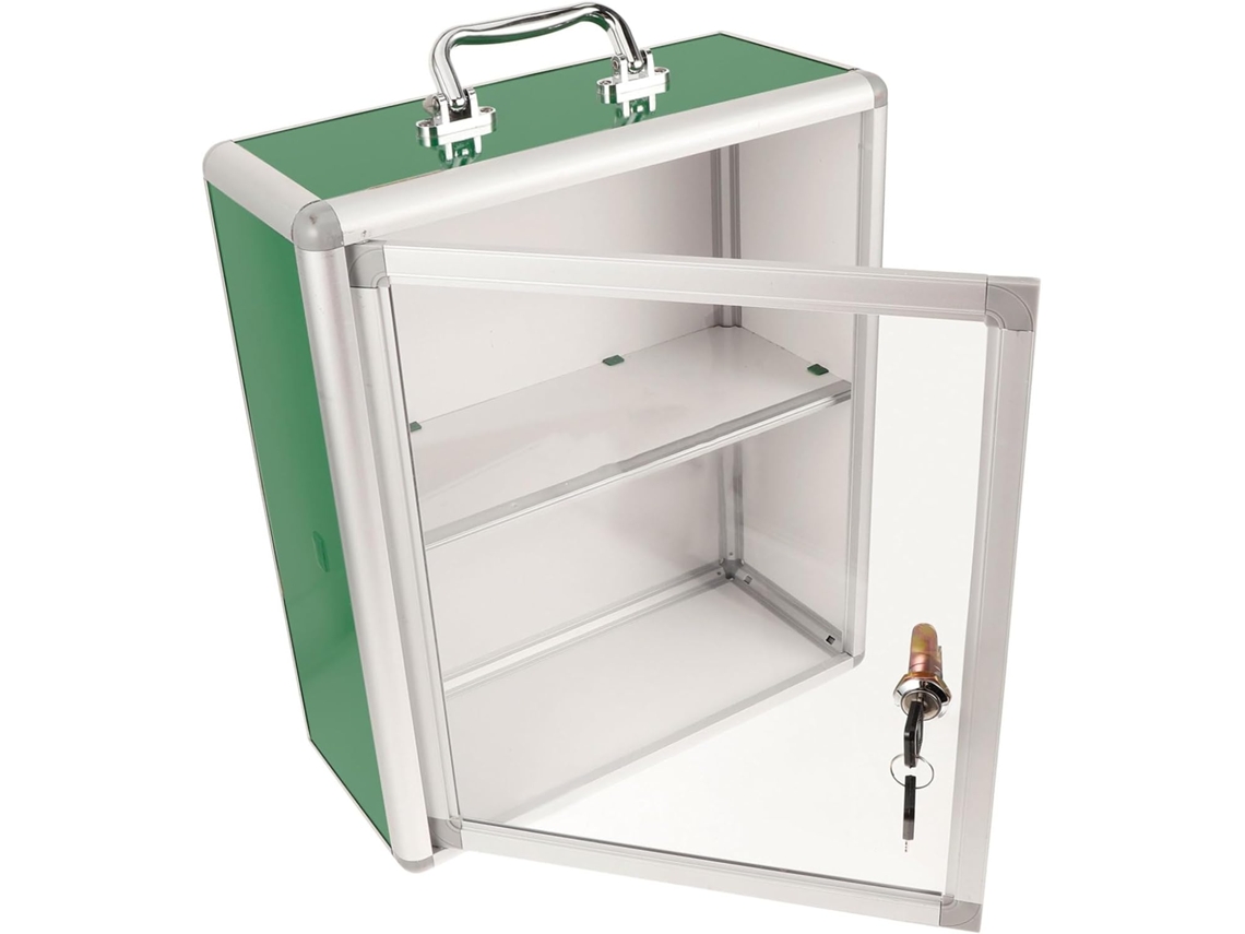 Gabinete Pared Mediano Práctica Medicamentos Metal Panel Transparente Botiquín Primeros Auxilios Multicapa
